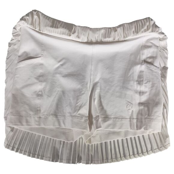 Lululemon Skirt 8 Womens White Varsity Athletic Tennis Polyester Blend Pockets - Picture 3 of 6